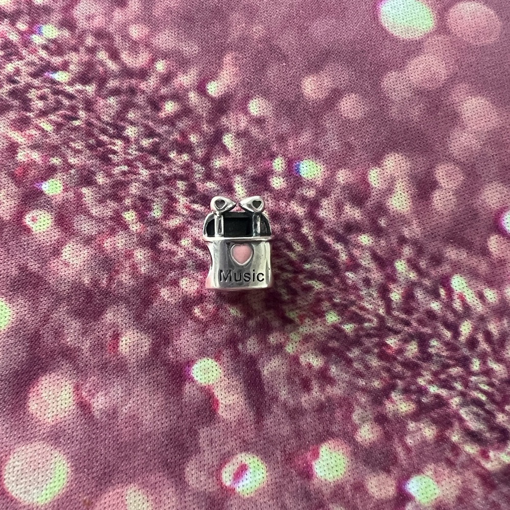 Silver & Pink Earbuds Love Music Charm for Pandora Braclets - Picture 3 of 9